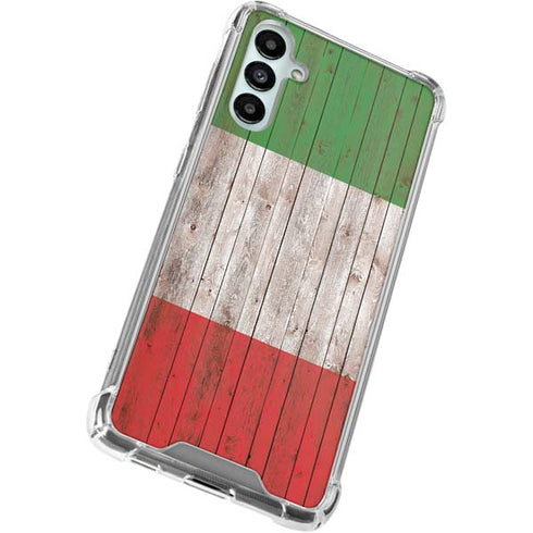 Italian Flag Dark Wood Galaxy A15 5G Clear Case