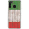 Italian Flag Dark Wood Galaxy A21 Clear Case