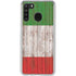 Italian Flag Dark Wood Galaxy A21 Clear Case