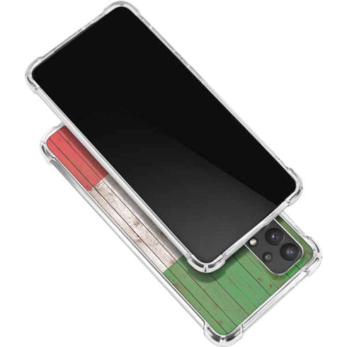 Italian Flag Dark Wood Galaxy A32 5G Clear Case