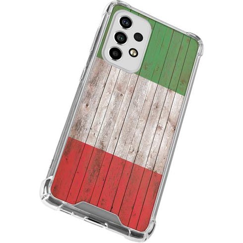 Italian Flag Dark Wood Galaxy A33 5G Clear Case
