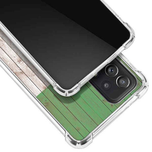 Italian Flag Dark Wood Galaxy A52 5G Clear Case