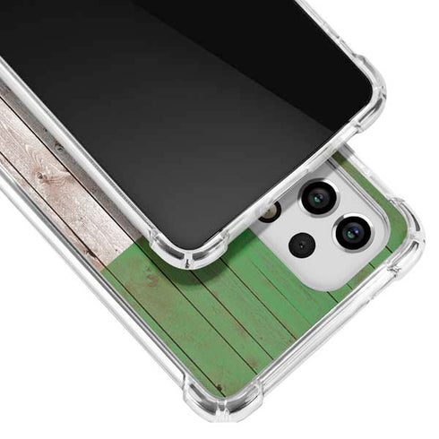 Italian Flag Dark Wood Galaxy A53 5G Clear Case