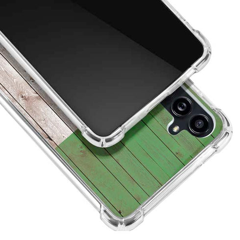 Italian Flag Dark Wood Galaxy A54 5G Clear Case