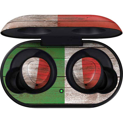 Italian Flag Dark Wood Galaxy Buds Skin