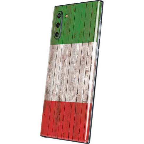 Italian Flag Dark Wood Galaxy Note 10 Skin