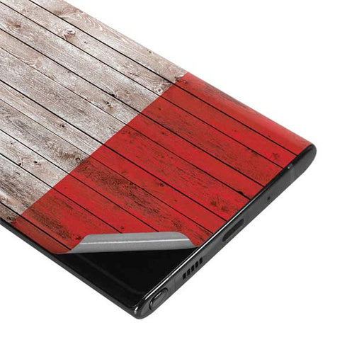 Italian Flag Dark Wood Galaxy Note 10 Skin