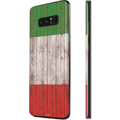 Italian Flag Dark Wood Galaxy Note 8 Skin