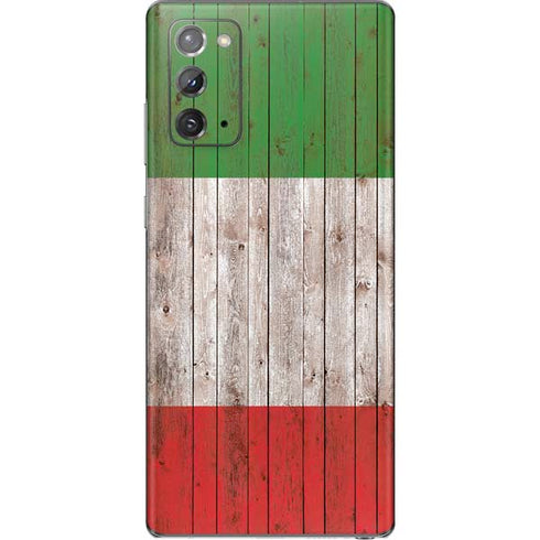 Italian Flag Dark Wood Galaxy Note20 5G Skin