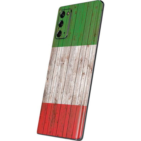 Italian Flag Dark Wood Galaxy Note20 5G Skin