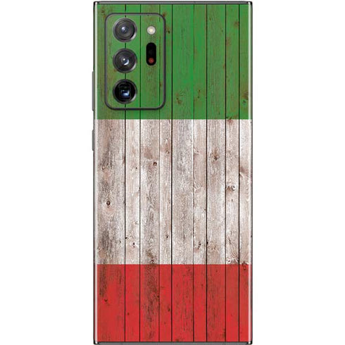 Italian Flag Dark Wood Galaxy Note20 Ultra 5G Skin