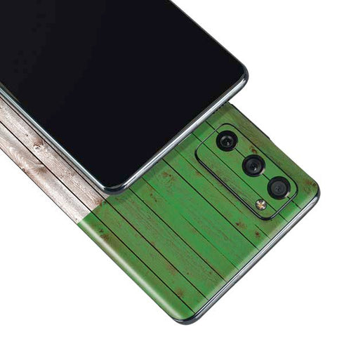 Italian Flag Dark Wood Galaxy S20 Fan Edition Skin