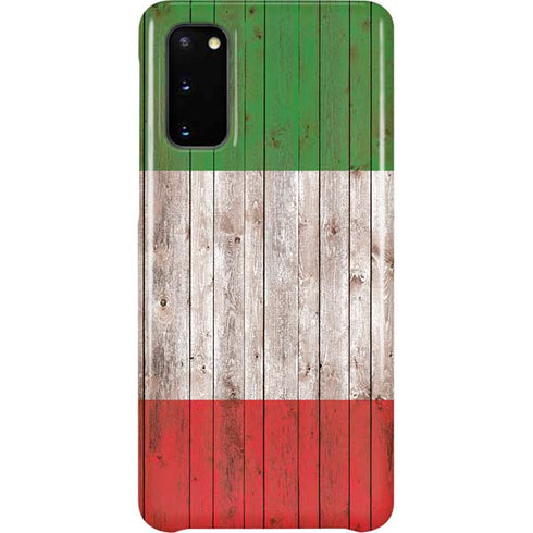 Italian Flag Dark Wood Galaxy S20 Lite Case