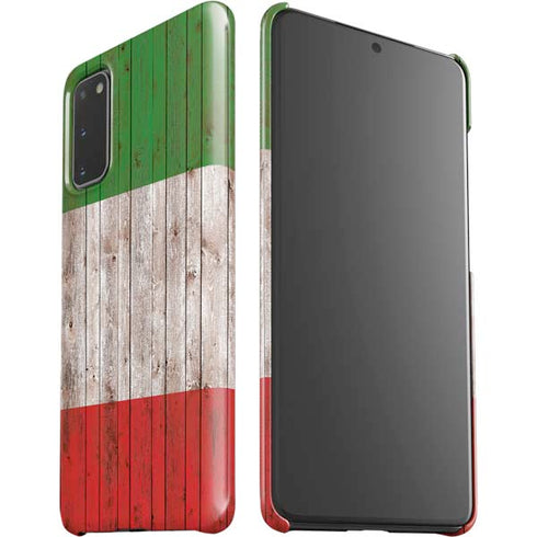 Italian Flag Dark Wood Galaxy S20 Lite Case