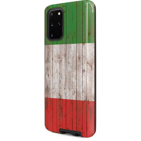 Italian Flag Dark Wood Galaxy S20 Plus Pro Case