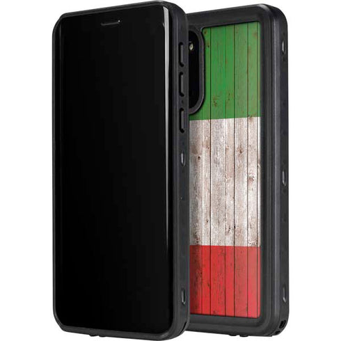Italian Flag Dark Wood Galaxy S20 Plus Waterproof Case