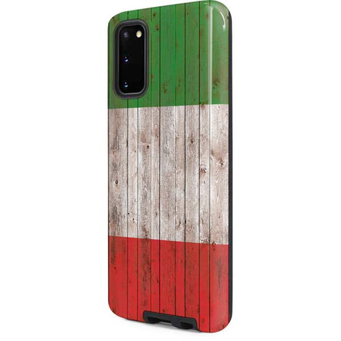 Italian Flag Dark Wood Galaxy S20 Pro Case