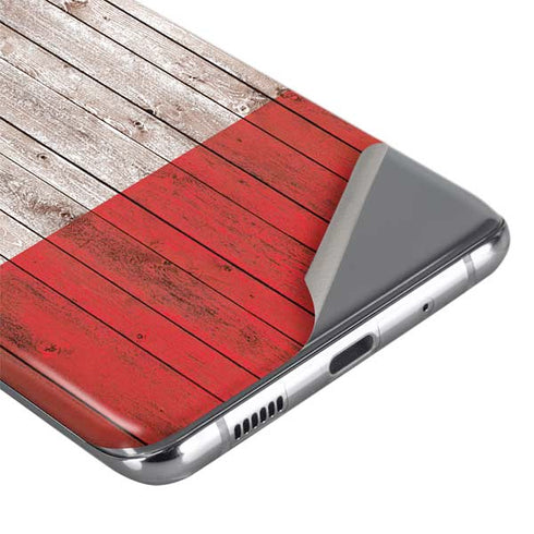 Italian Flag Dark Wood Galaxy S20 Skin