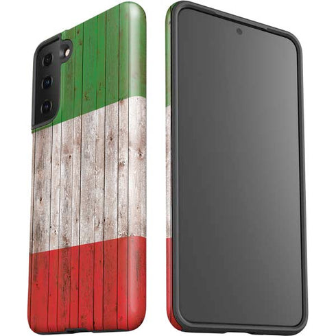 Italian Flag Dark Wood Galaxy S21 Plus 5G Pro Case