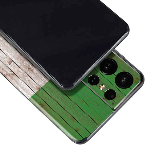 Italian Flag Dark Wood Galaxy S21 Ultra 5G Skin