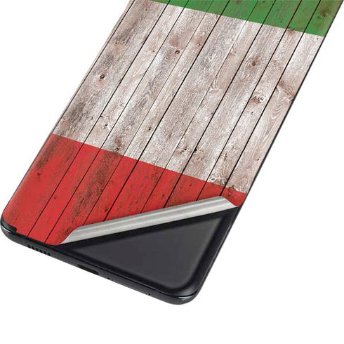 Italian Flag Dark Wood Galaxy S21 Ultra 5G Skin