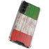 Italian Flag Dark Wood Galaxy S22 Clear Case