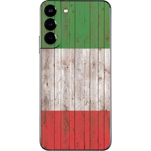 Italian Flag Dark Wood Galaxy S22 Plus Skin