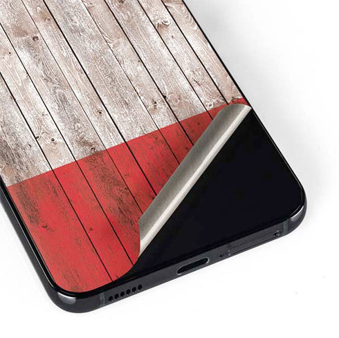 Italian Flag Dark Wood Galaxy S22 Skin