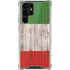 Italian Flag Dark Wood Galaxy S22 Ultra Clear Case