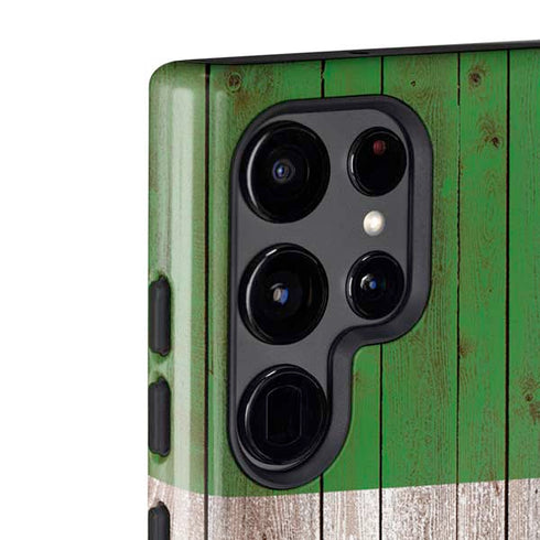 Italian Flag Dark Wood Galaxy S22 Ultra Pro Case