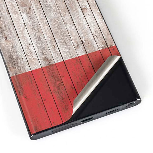 Italian Flag Dark Wood Galaxy S22 Ultra Skin