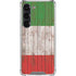 Italian Flag Dark Wood Galaxy S23 Clear Case