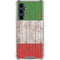 Italian Flag Dark Wood Galaxy S23 FE Clear Case