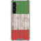Italian Flag Dark Wood Galaxy S23 Plus Clear Case