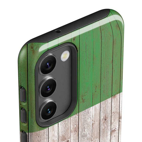 Italian Flag Dark Wood Galaxy S23 Plus Pro Case
