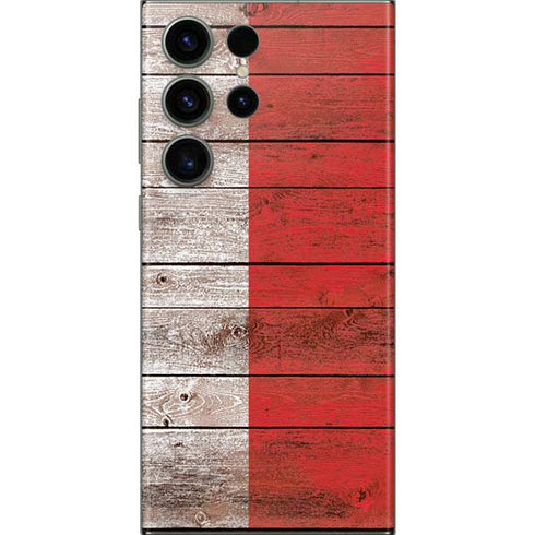 Italian Flag Dark Wood Galaxy S23 Ultra Skin
