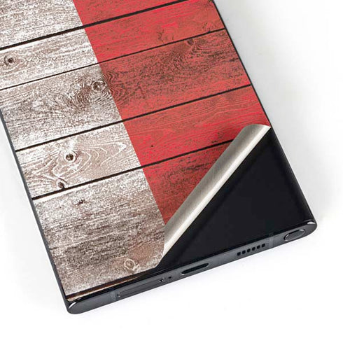 Italian Flag Dark Wood Galaxy S23 Ultra Skin