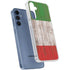Italian Flag Dark Wood Galaxy S24 Clear Case