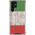 Italian Flag Dark Wood Galaxy S24 Ultra Clear Case