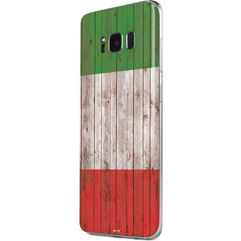 Italian Flag Dark Wood Galaxy S8 Plus Skin