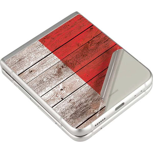 Italian Flag Dark Wood Galaxy Z Flip3 5G Skin