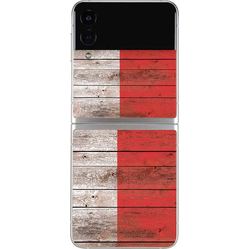 Italian Flag Dark Wood Galaxy Z Flip4 5G Skin