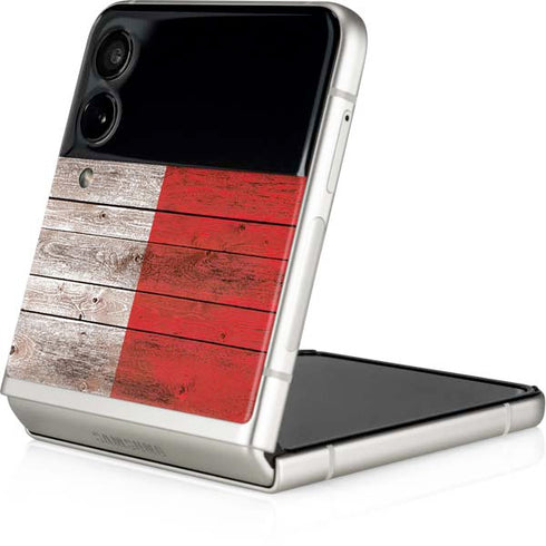 Italian Flag Dark Wood Galaxy Z Flip4 5G Skin