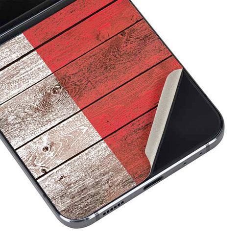 Italian Flag Dark Wood Galaxy Z Flip5 5G Skin