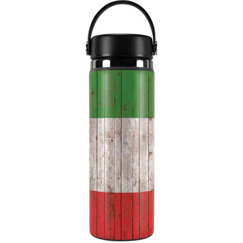 Italian Flag Dark Wood Hydro Flask 20oz Wide Mouth Skin