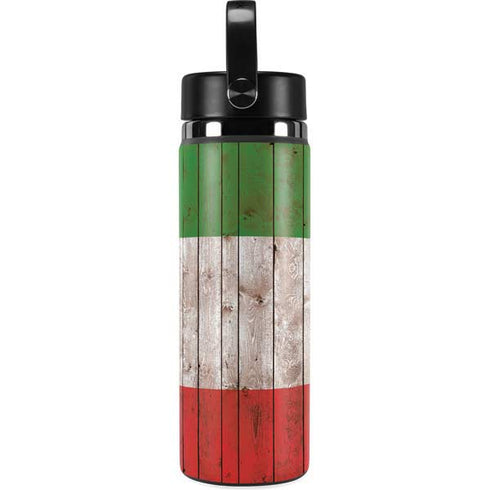 Italian Flag Dark Wood Hydro Flask 20oz Wide Mouth Skin