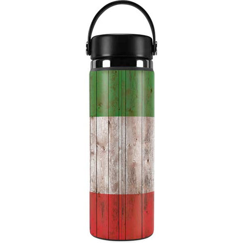 Italian Flag Dark Wood Hydro Flask 20oz Wide Mouth Skin