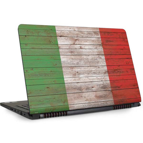 Italian Flag Dark Wood Dell Inspiron Skin