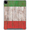 Italian Flag Dark Wood iPad Pro 12.9in (2020) Clear Case