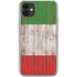 Italian Flag Dark Wood iPhone 11 Clear Case